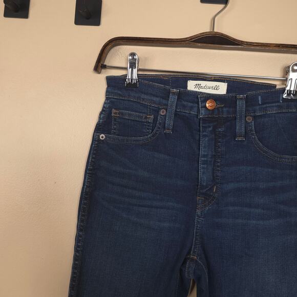 Madewell 10" High-Rise Skinny Jeans Size 25 Dark Wash - Picture 4 of 11